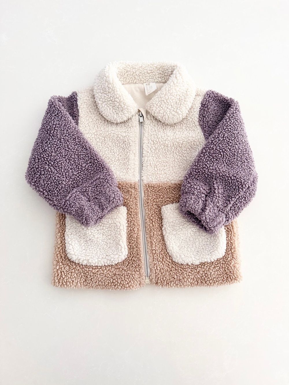 H&M Kids Colorblock Teddy Fleece Jacket • Size 2T